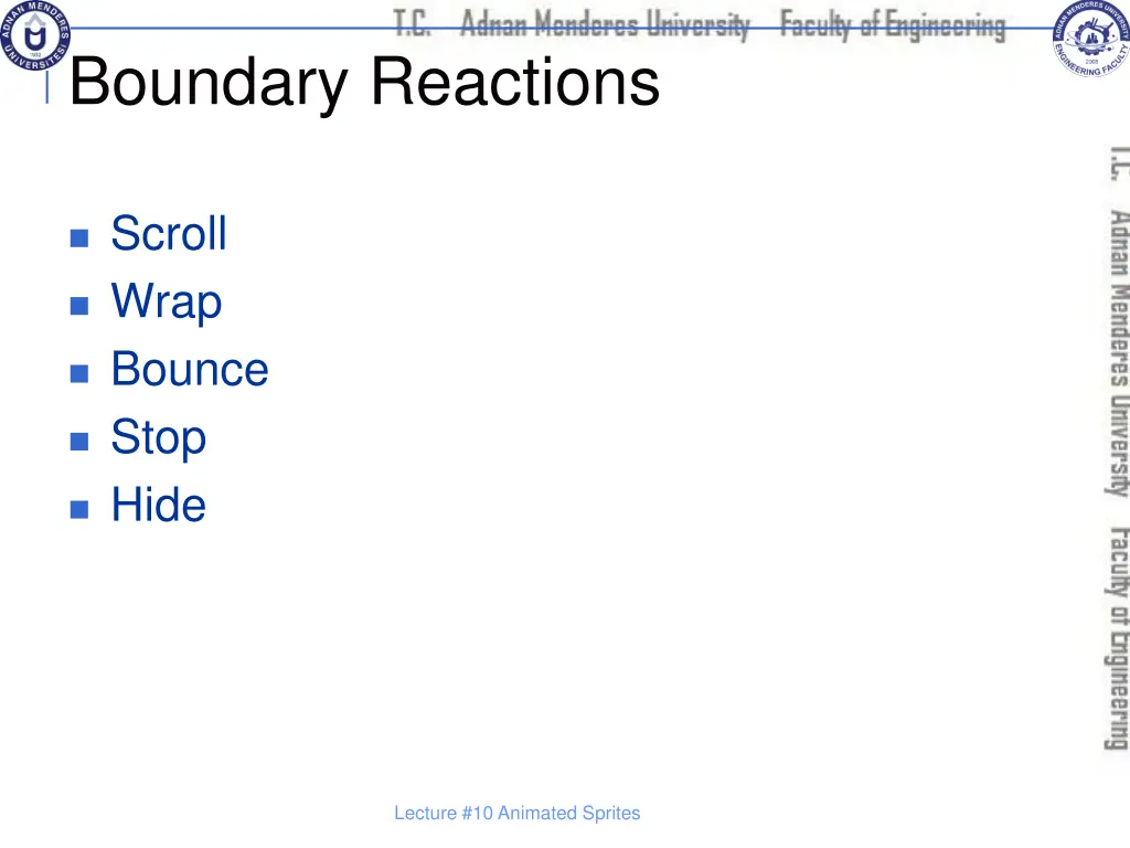 boundary reactions