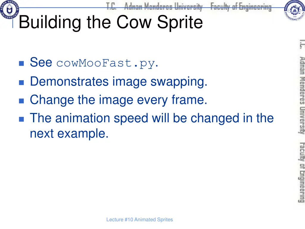 building the cow sprite