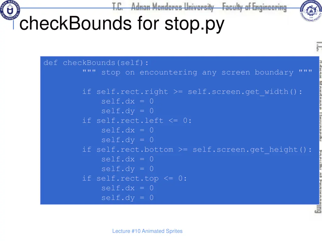 checkbounds for stop py