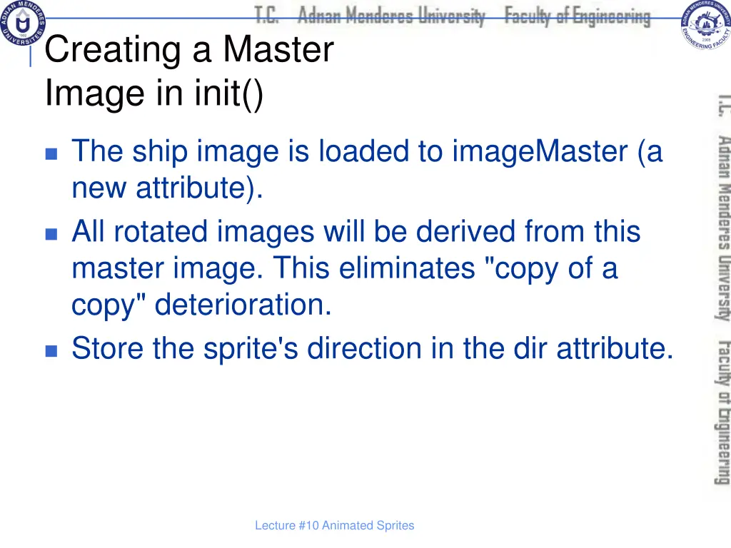 creating a master image in init