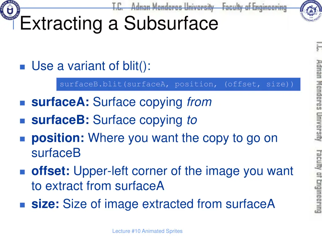 extracting a subsurface