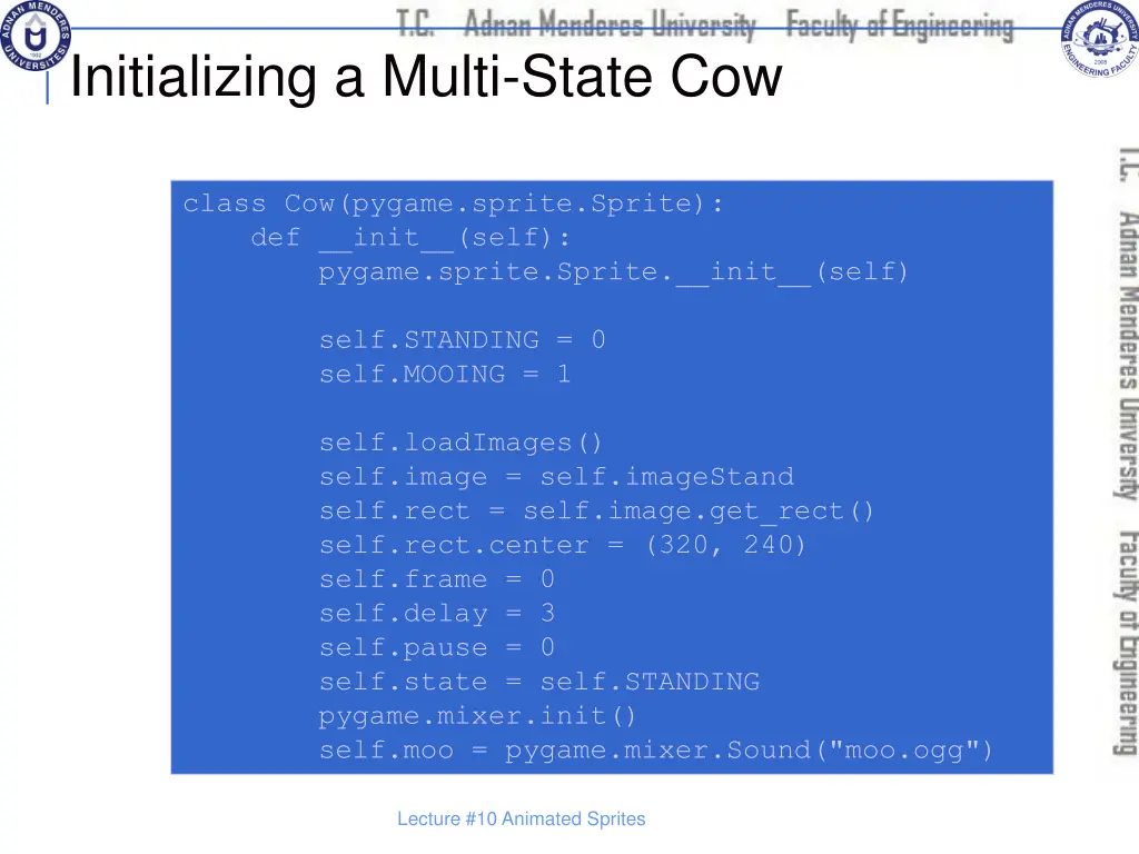 initializing a multi state cow