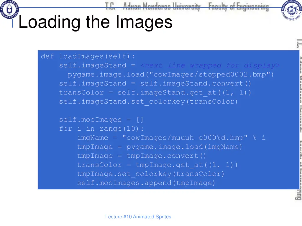 loading the images