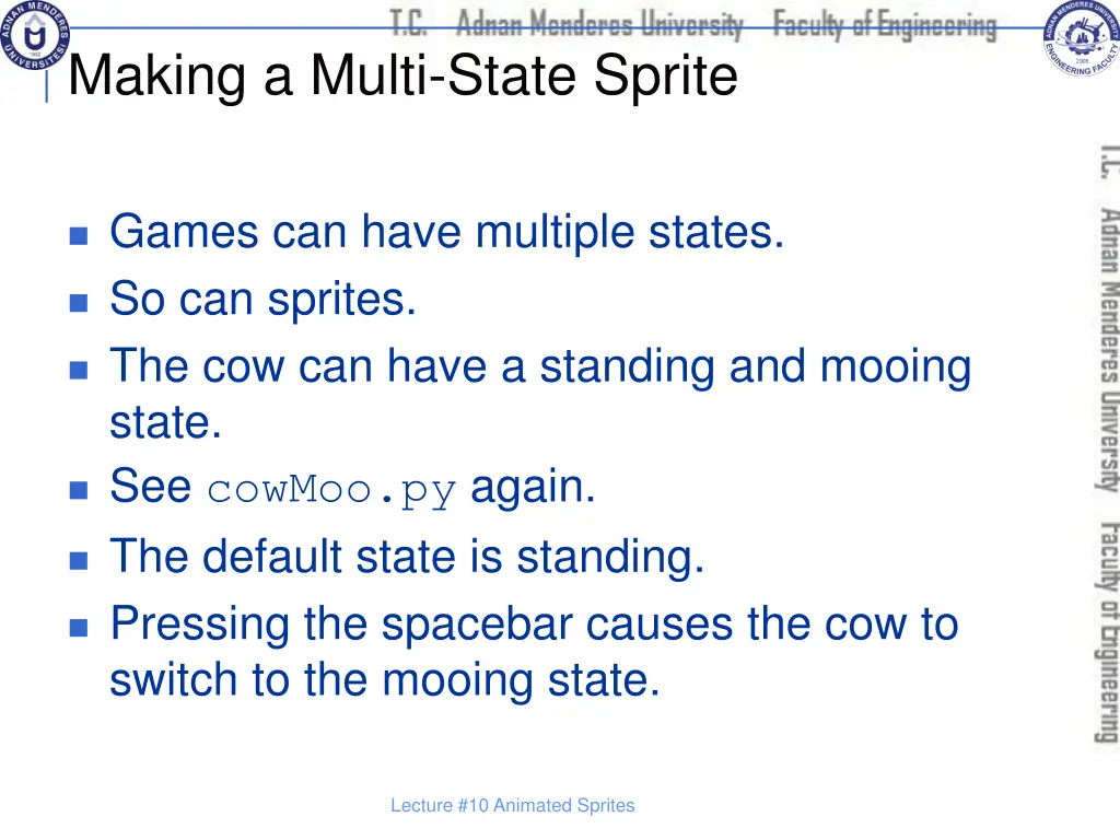 making a multi state sprite