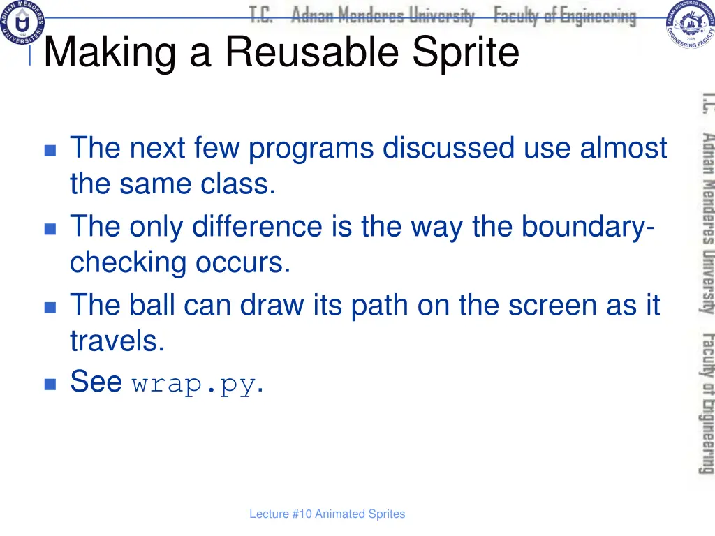 making a reusable sprite