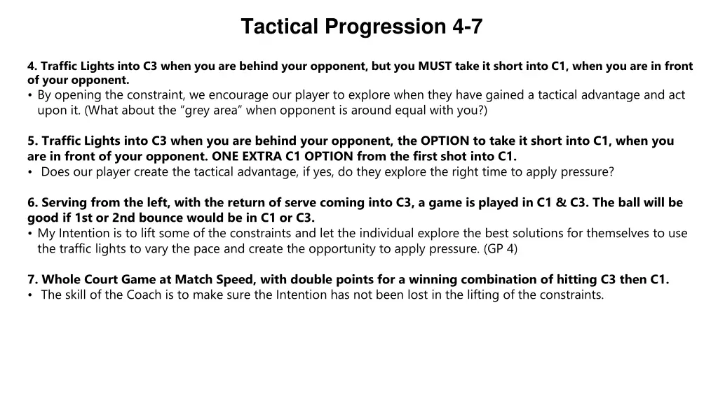 tactical progression 4 7