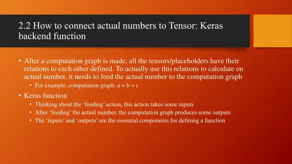 2 2 how to connect actual numbers to tensor keras 4