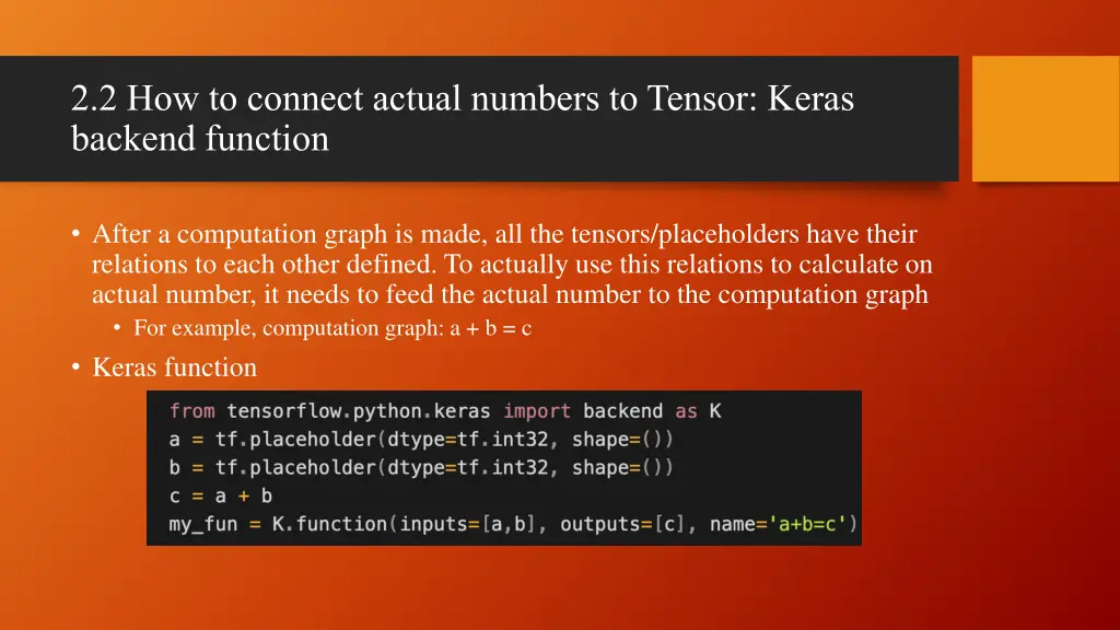 2 2 how to connect actual numbers to tensor keras 6