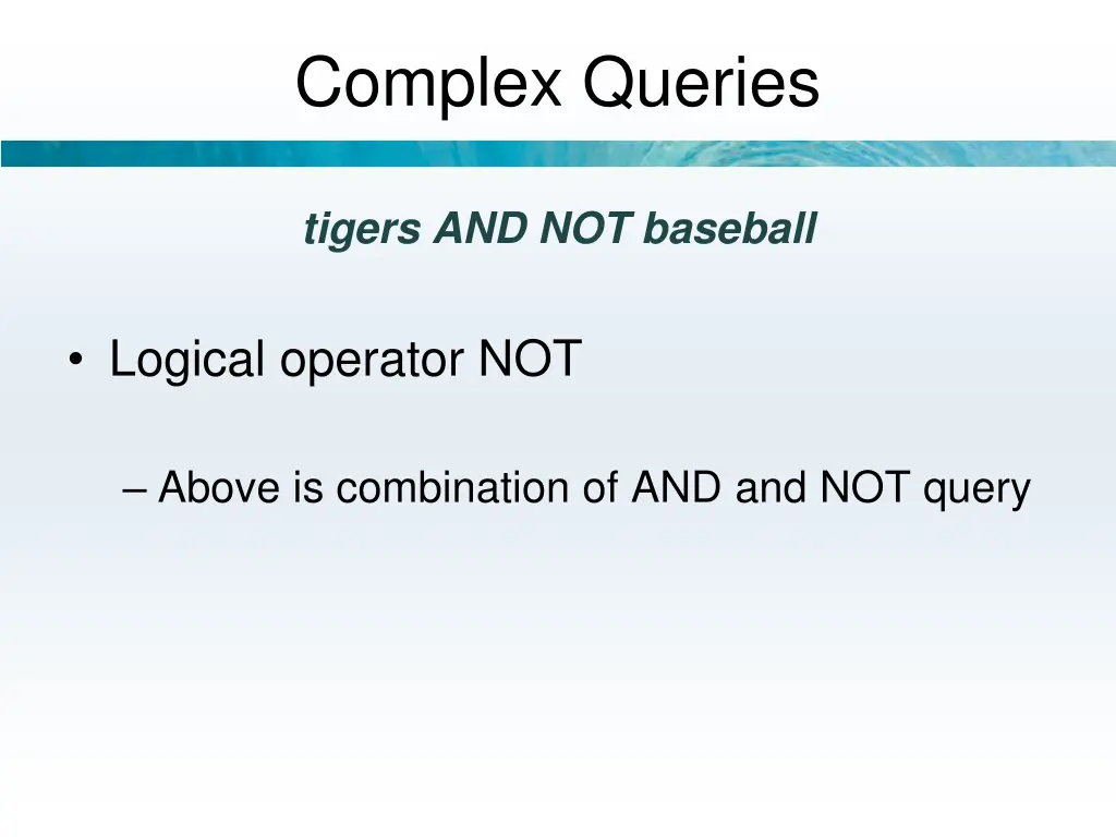 complex queries 1