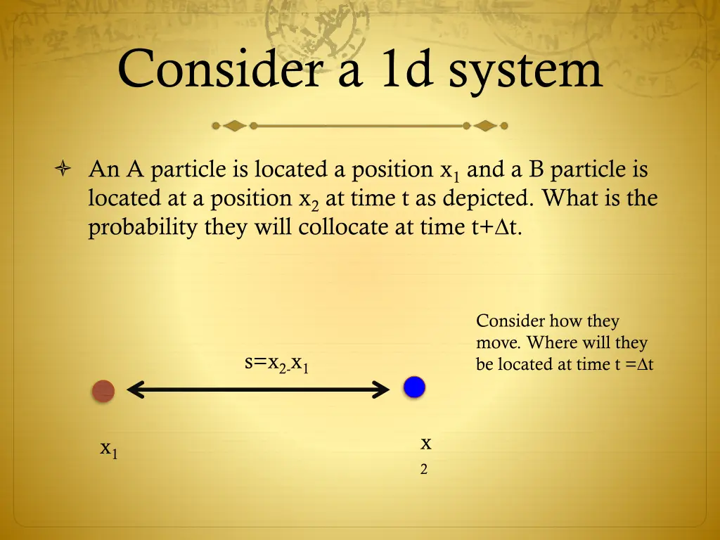 consider a 1d system