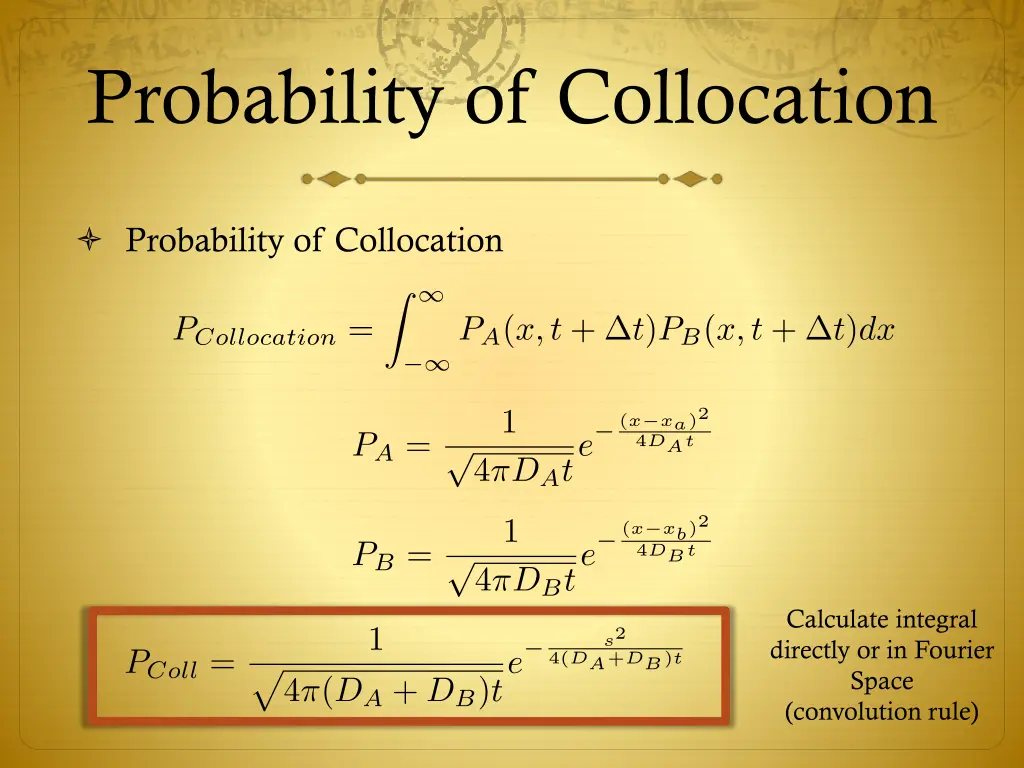 probability of collocation