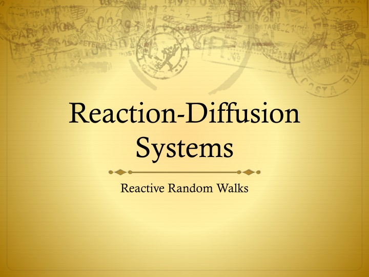 reaction diffusion systems