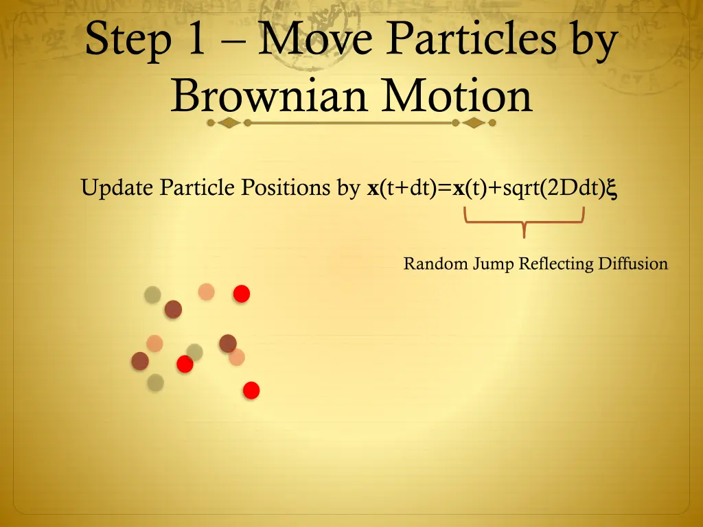 step 1 move particles by brownian motion 1