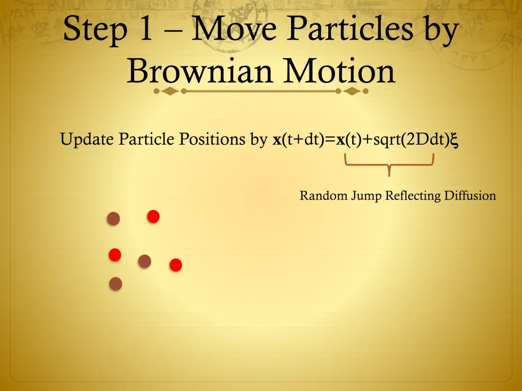 step 1 move particles by brownian motion