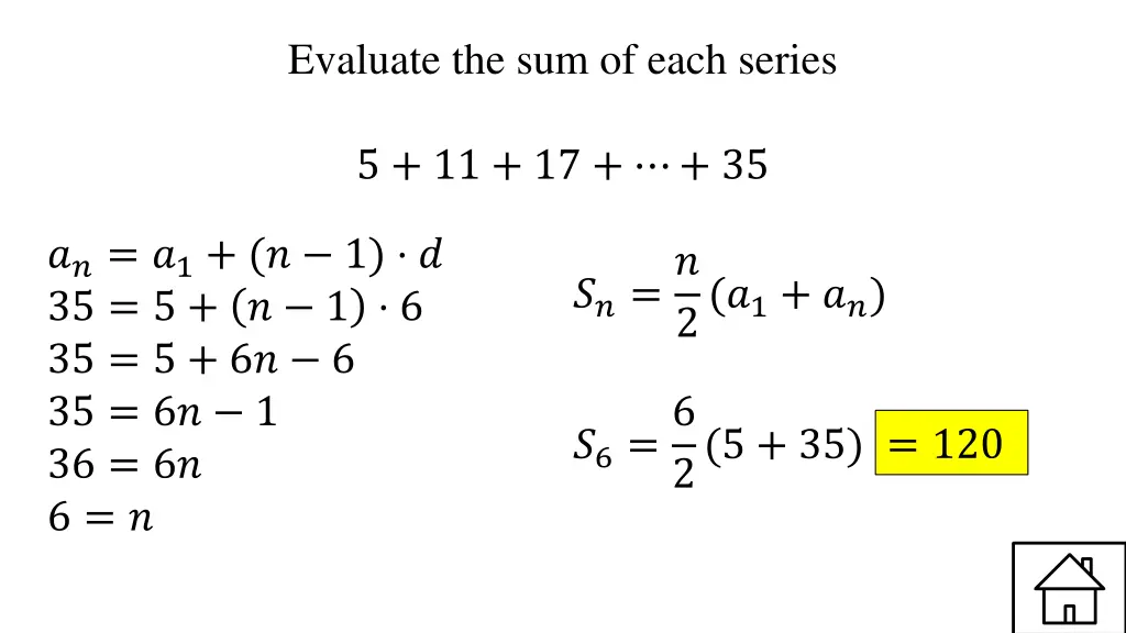 evaluate the sum of each series 1