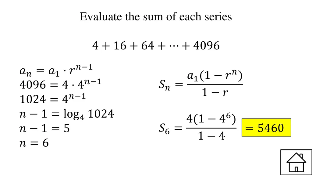 evaluate the sum of each series 3