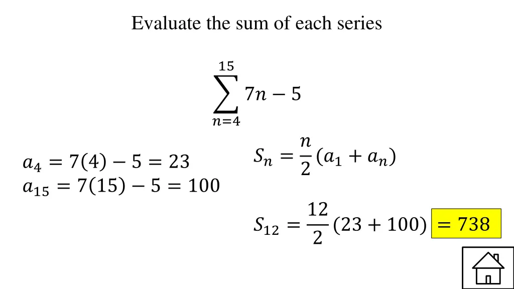 evaluate the sum of each series 5