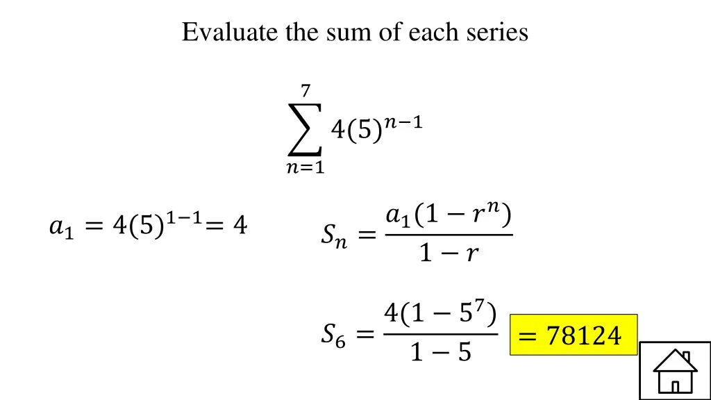 evaluate the sum of each series 7