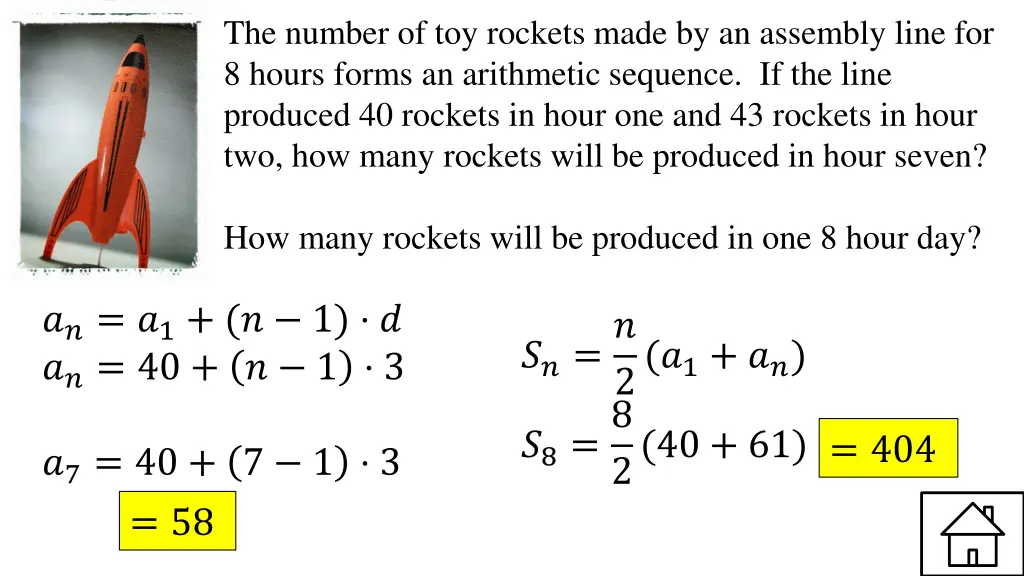 the number of toy rockets made by an assembly 1