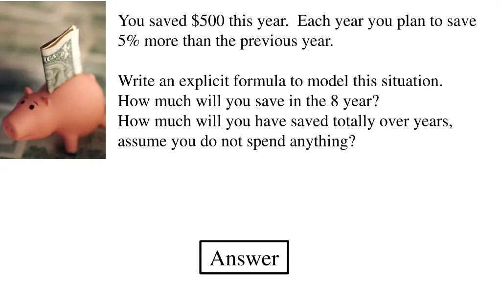 you saved 500 this year each year you plan