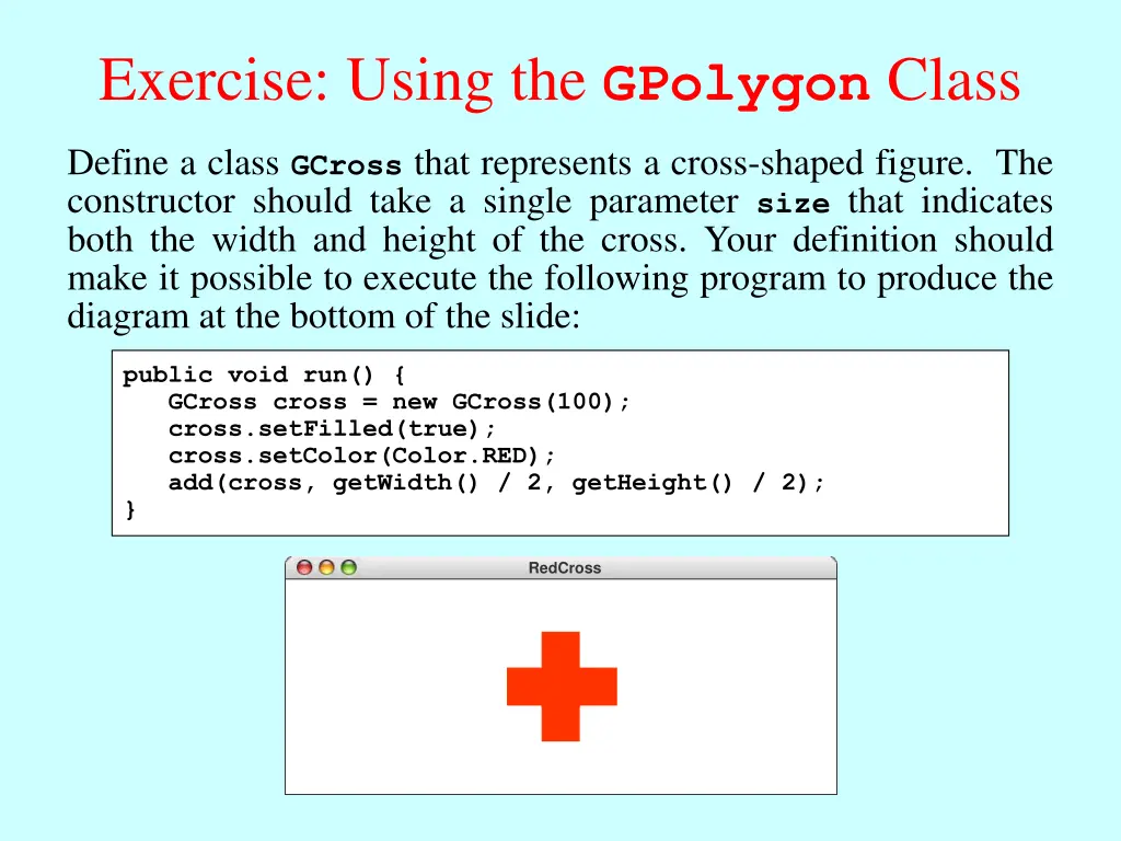 exercise using the gpolygon class