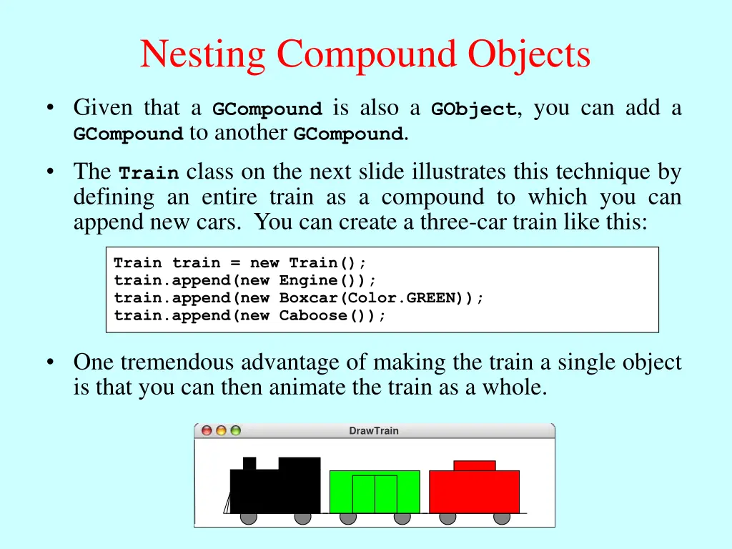 nesting compound objects