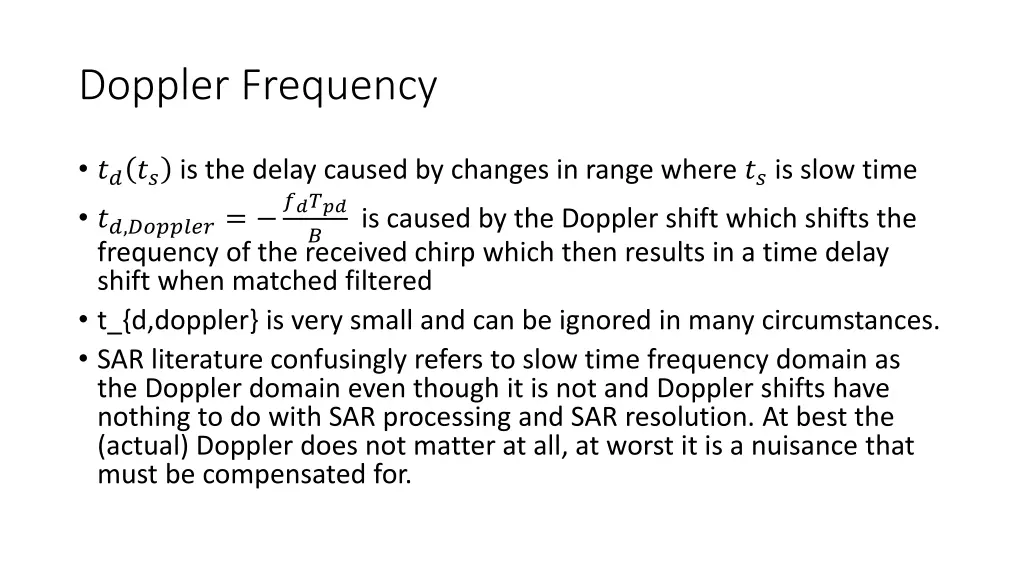 doppler frequency