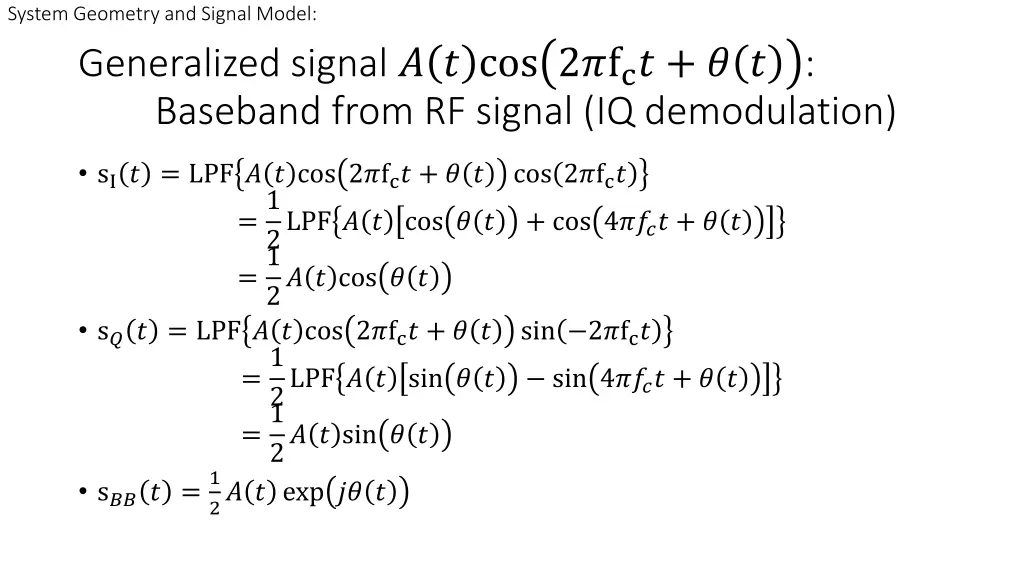 system geometry and signal model 2