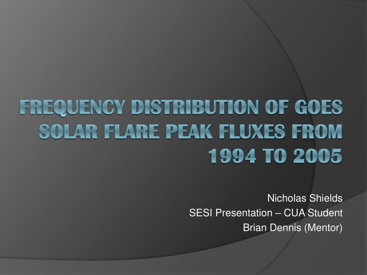 frequency distribution of goes frequency