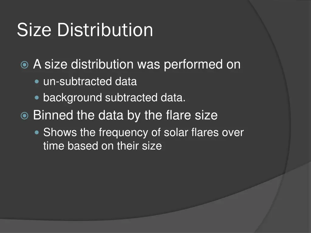 size distribution