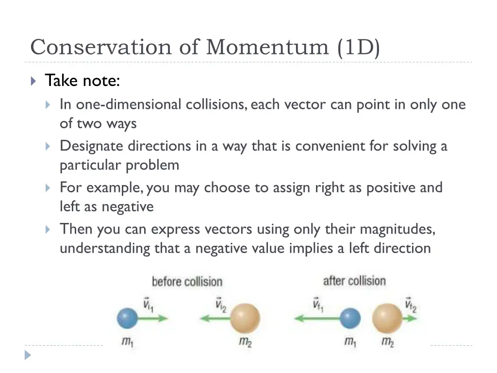 conservation of momentum 1d 1