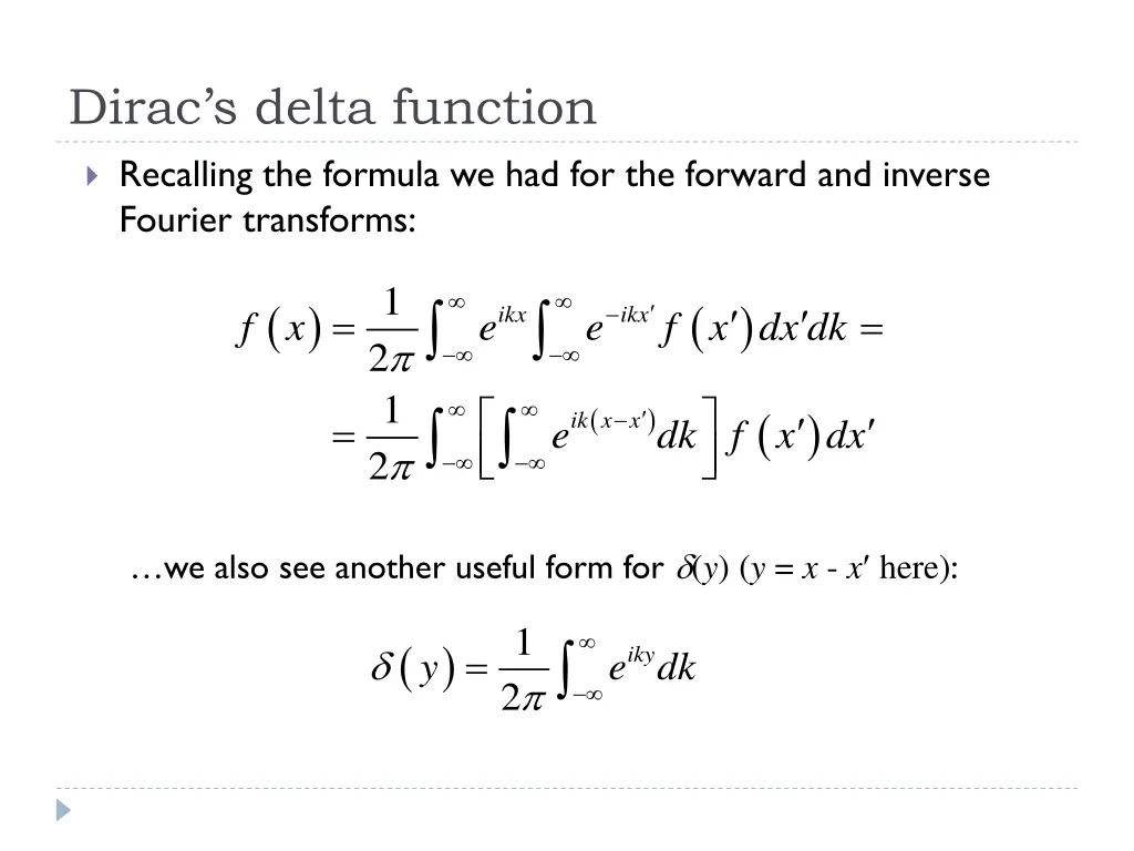 dirac s delta function 1