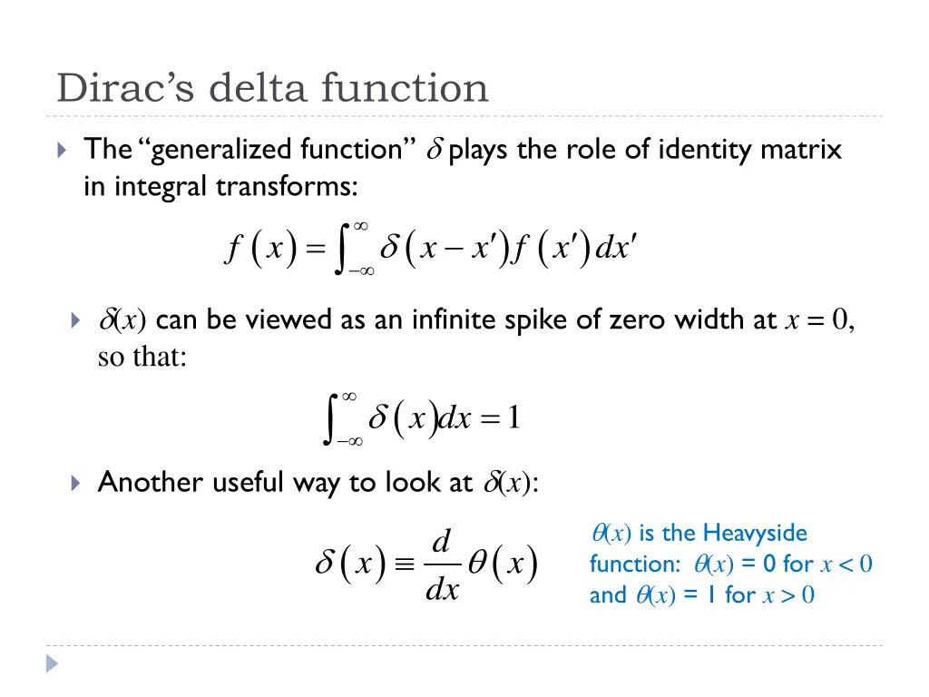 dirac s delta function