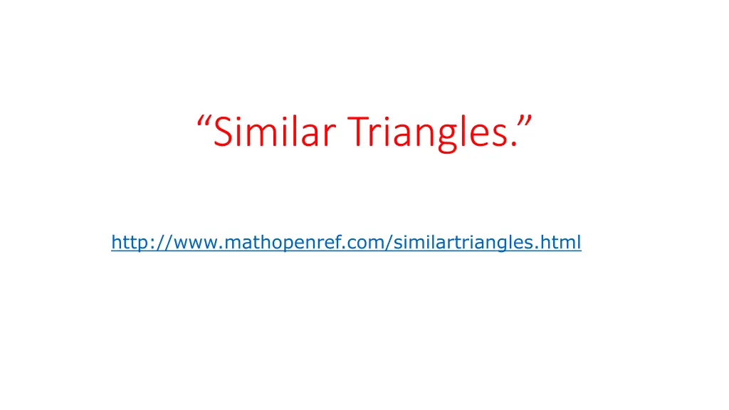 similar triangles