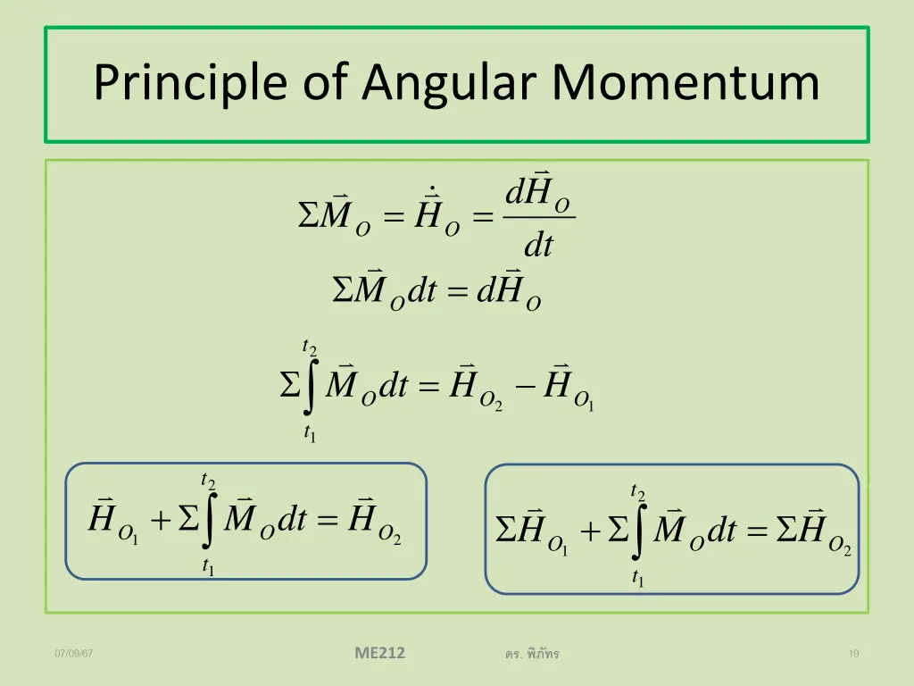 principle of angular momentum