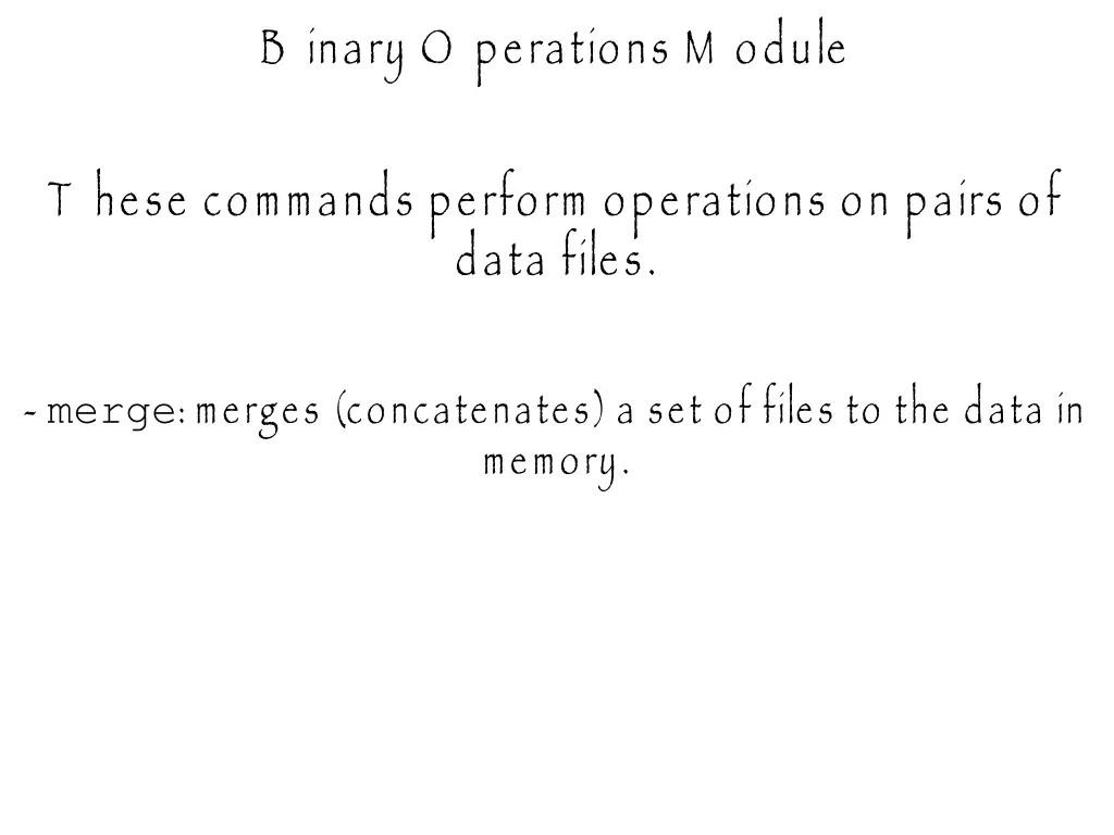 b inary o perations m odule