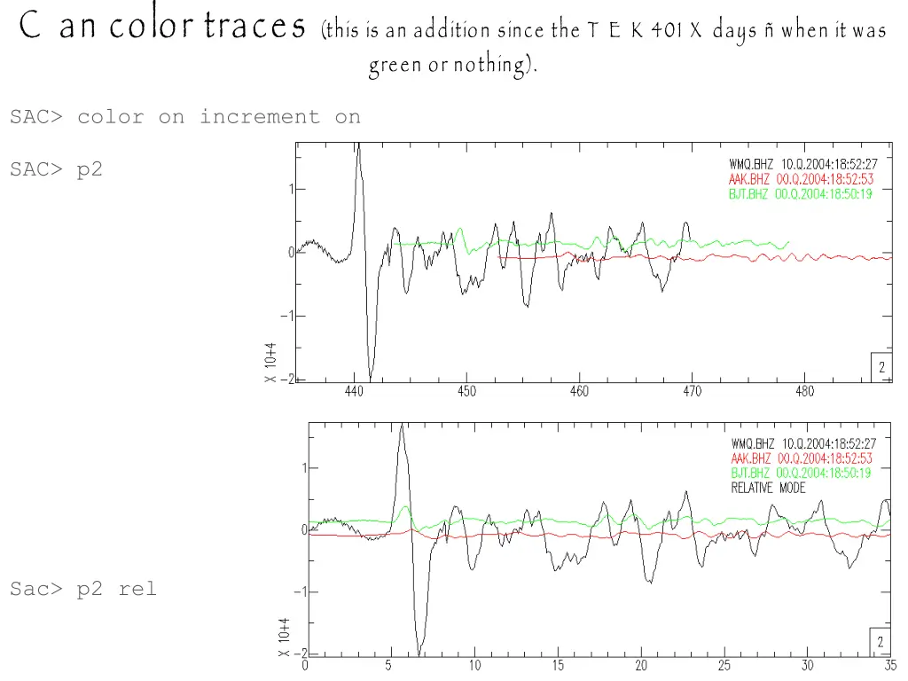 c an color traces this is an addition since