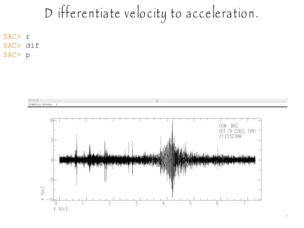 d ifferentiate velocity to acceleration