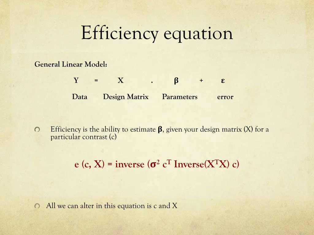 efficiency equation