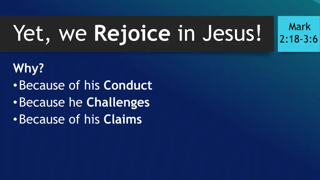 yet we rejoice in jesus