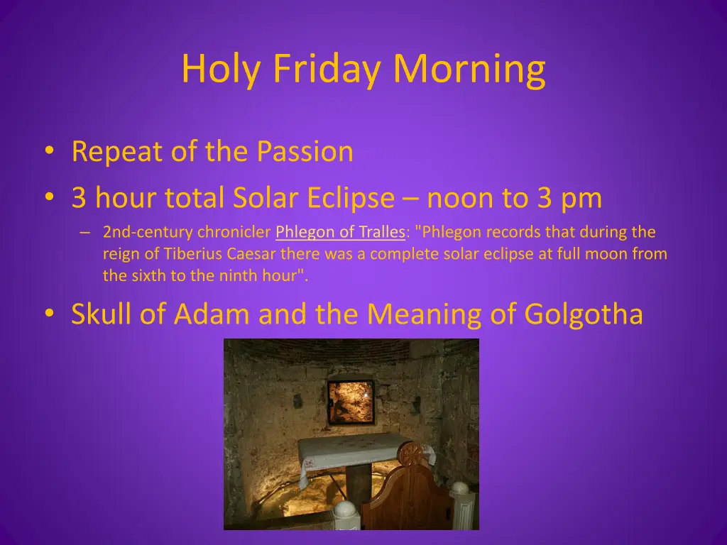 holy friday morning