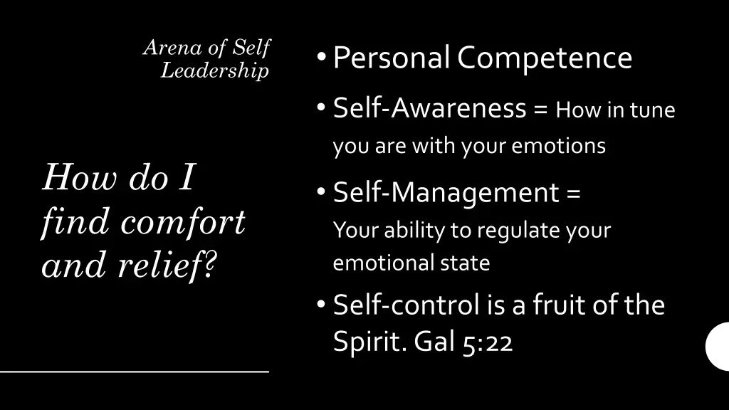 arena of self leadership