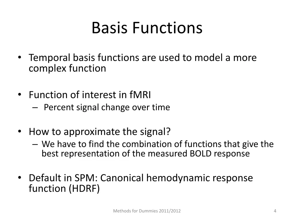 basis functions