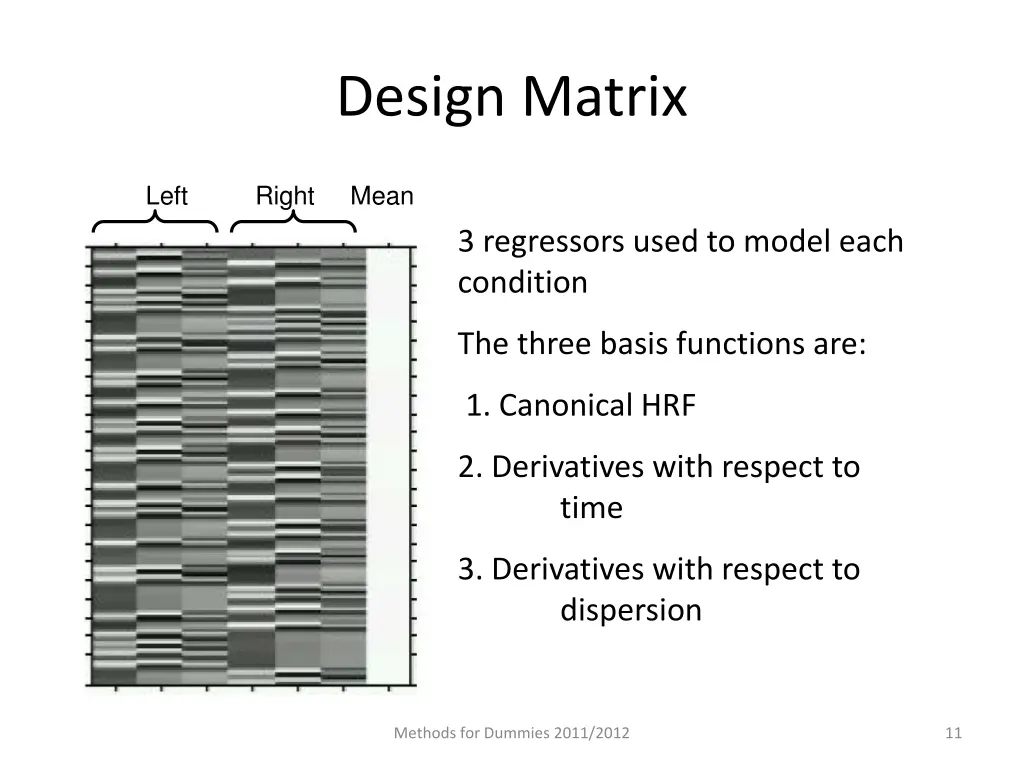 design matrix