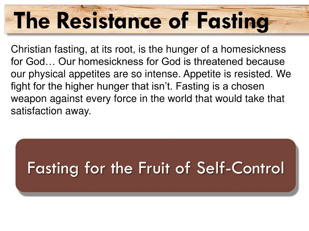 the resistance of fasting 1