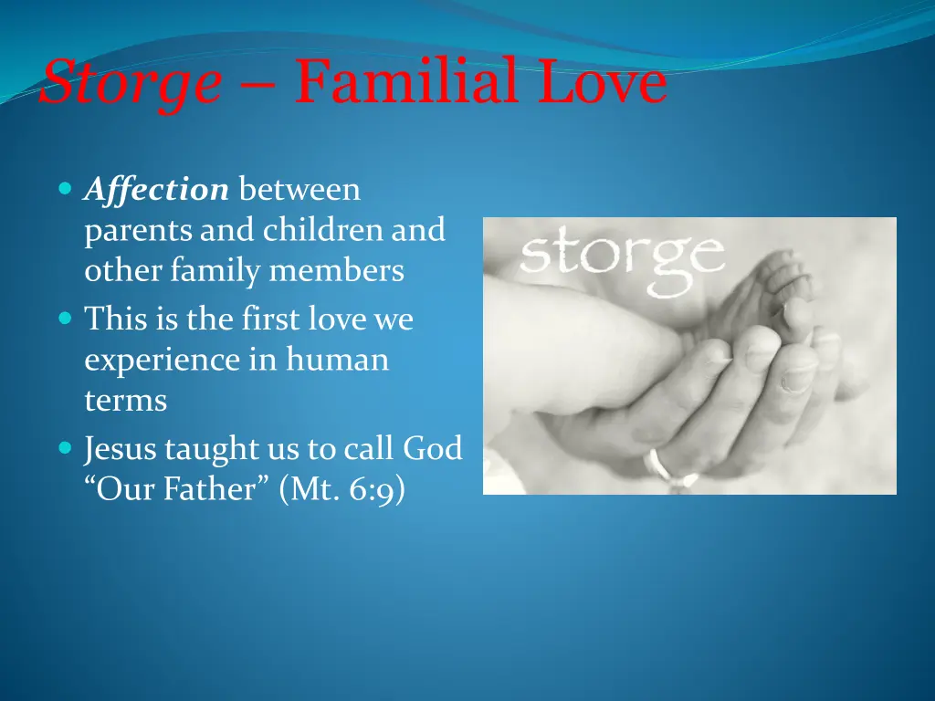 storge familial love