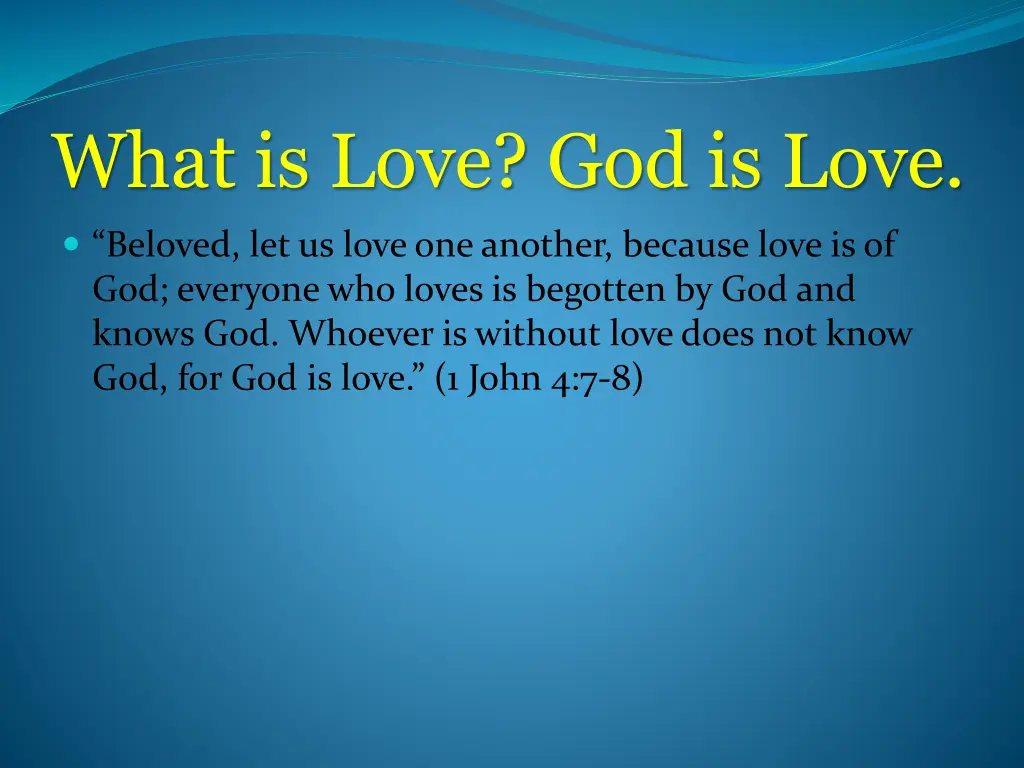 what is love god is love