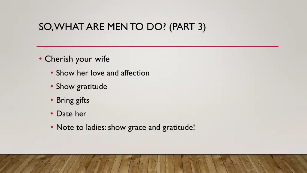 so what are men to do part 3