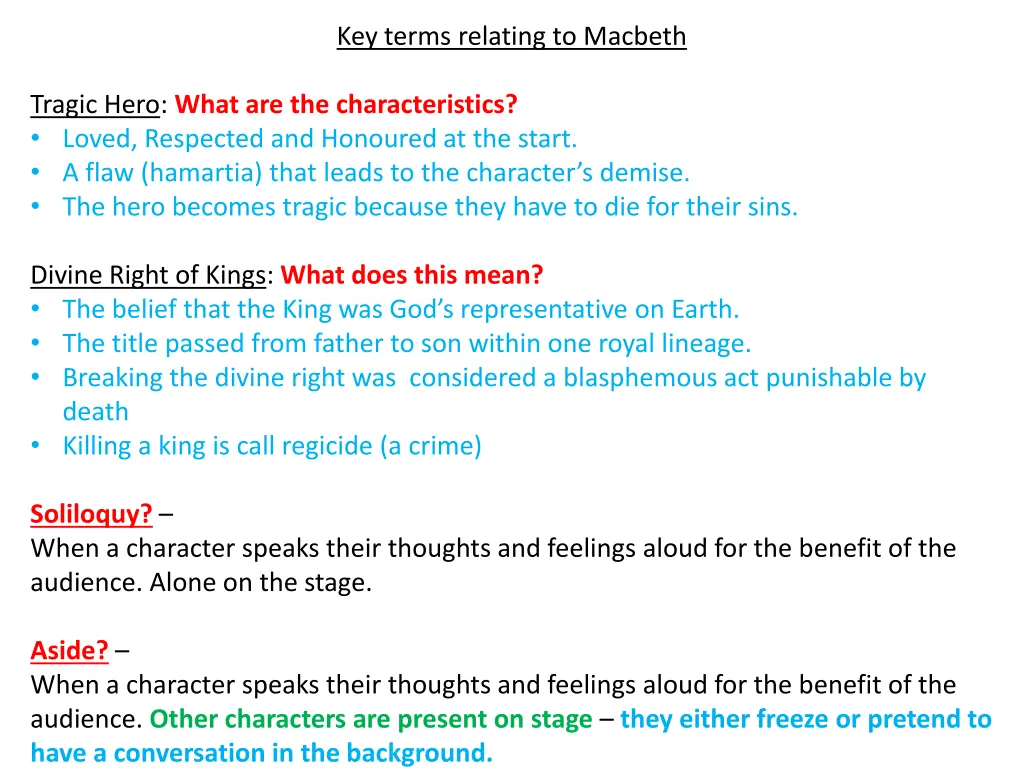 key terms relating to macbeth