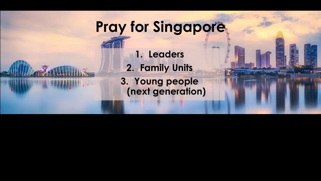 pray for singapore